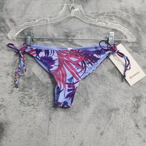 NEW Lululemon Swim Bottom Womens 8 Purple Pink Floral Sun Soaker Low Rise Cheeky